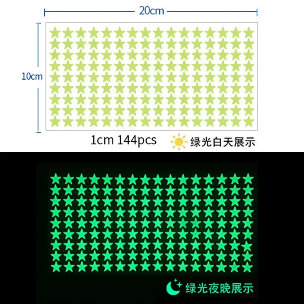 Glow in the Dark Wall Decals – Luminous Dots and Stars for Kids Bedroom Decor