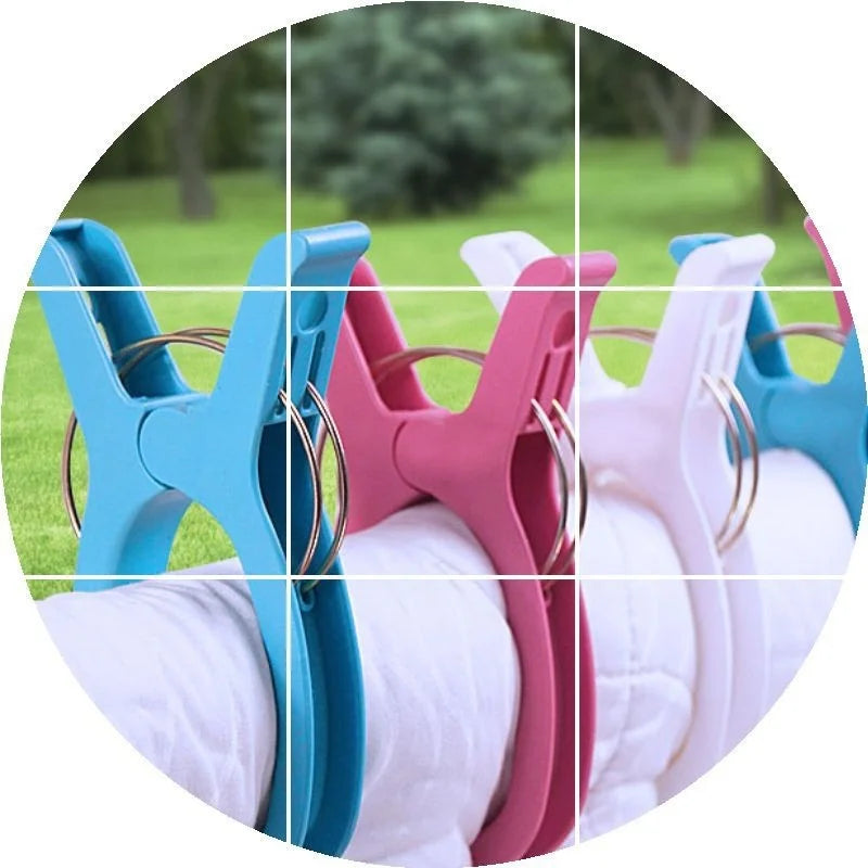 Plastic Beach Towel Clips – Heavy Duty Clothespins for Sunbed and Laundry