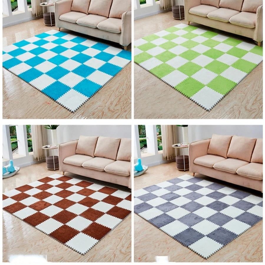 Soft Foam Patchwork Play Mats – Interlocking Carpet Tiles for Kids Rooms