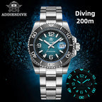ADDIESDIVE 41mm Men's Diving Watch – Stainless Steel Quartz for Scuba Diving