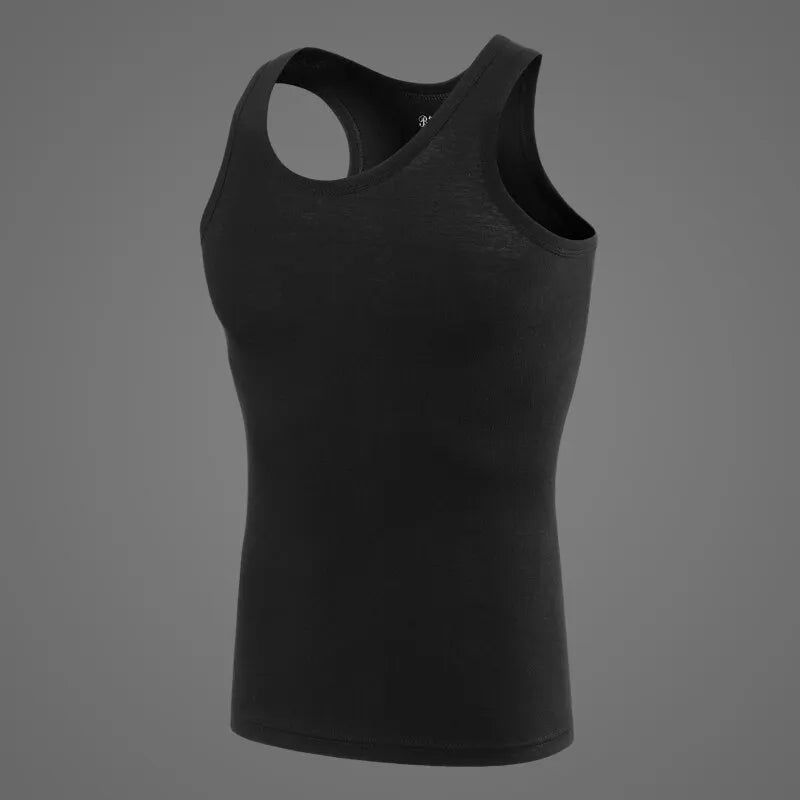 Cotton Sleeveless Vests – Multi-size Solid Sports Tanks for Men and Teenagers
