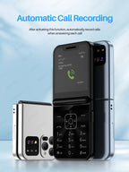Flip Mobile Phone – Dual SIM with Call Recording for Seniors