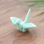 Japanese Ceramic Crane Holder – Decorative Rest for Incense or Chopsticks