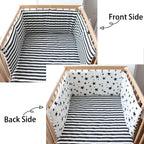 Cotton Star Crib Bumper – Thickened Protective Bedding for Newborn Infants
