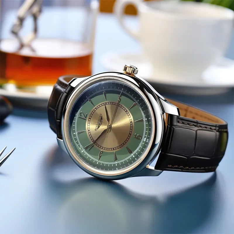 Luxury Leather Quartz Wristwatch – Waterproof Business Watch for Men