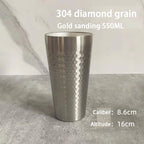 Stainless Steel Diamond Hammer Cup – Insulated Outdoor Camping Drinkware