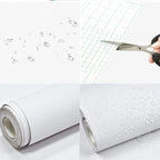 Matte White Vinyl Wallpaper – Waterproof Self-Adhesive Film for Home Decor