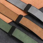 Leather Silicone Hybrid Strap – Breathable Magnetic Band for Huawei Watch Fit