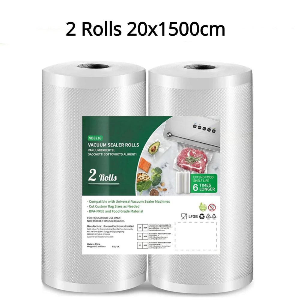 Embossed Vacuum Sealer Bags – Food Preservation Rolls for Sous Vide Cooking