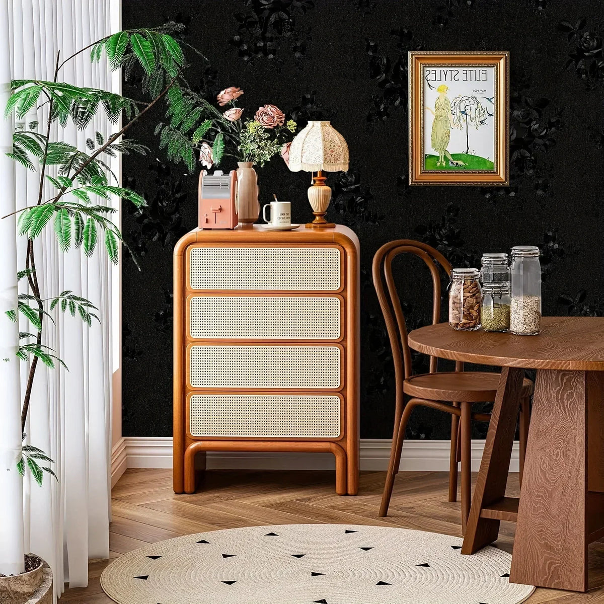 3D Floral Peel and Stick Wallpaper – Embossed Self-Adhesive Film for Decor