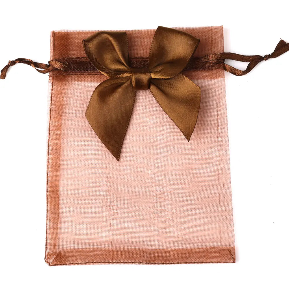 Organza Drawstring Gift Bags – Bowknot Pouches for Wedding Jewelry Packing