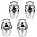 Mini Metal Keepsake Urns – Silver Cremation Vessels for Human or Pet Ashes