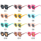 Retro Sunflower Round Sunglasses – Floral Festival Shades for Women