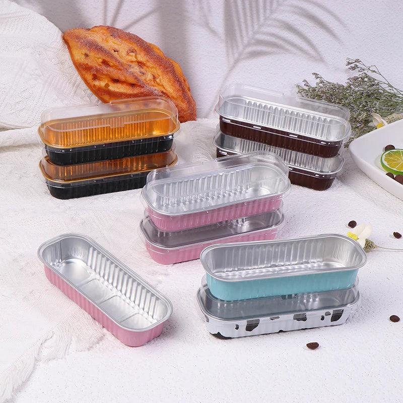 Aluminum Foil Mini Loaf Pans – 6.8oz Rectangular Containers for Home Baking