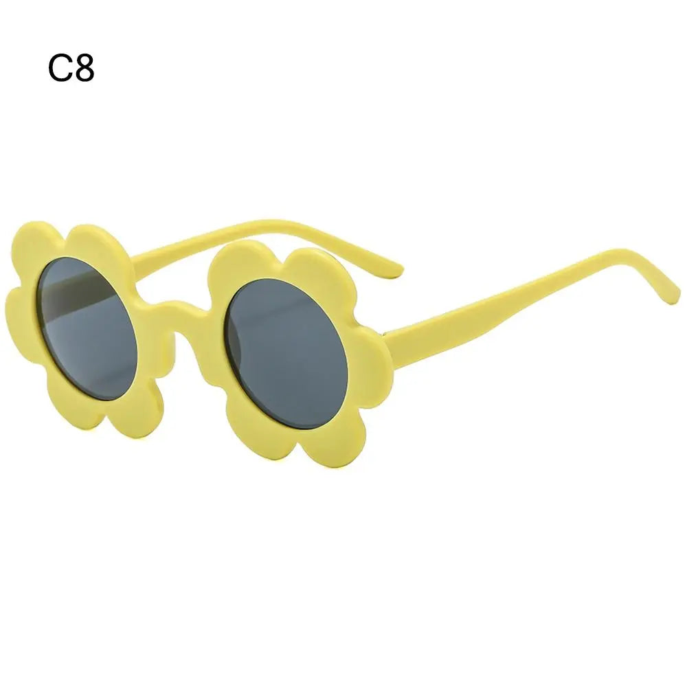 Retro Sunflower Round Sunglasses – Floral Festival Shades for Women
