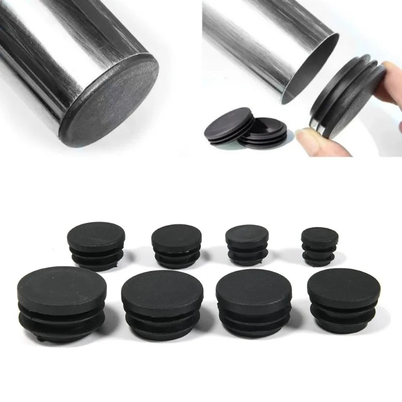 Round Steel Pipe End Caps – Protective Tubing Inserts for Furniture Legs