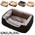Plush Pet Bed – Soft Cushion Basket for Cats and Small Dogs