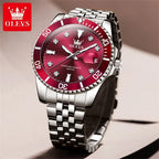 Stainless Steel Quartz Watch – Luminous Calendar Wristwatch for Business Men