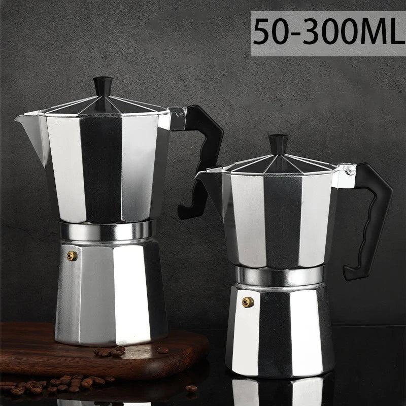 Aluminum Moka Pot Coffee Maker – Espresso Percolator for Home and Camping