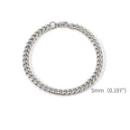 Gold Stainless Steel Cuban Chain Bracelet – Unisex Hip Hop Jewelry