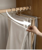 Non-Slip Metal Trouser Hangers – Open Ended Space Saving for Wardrobe Organization