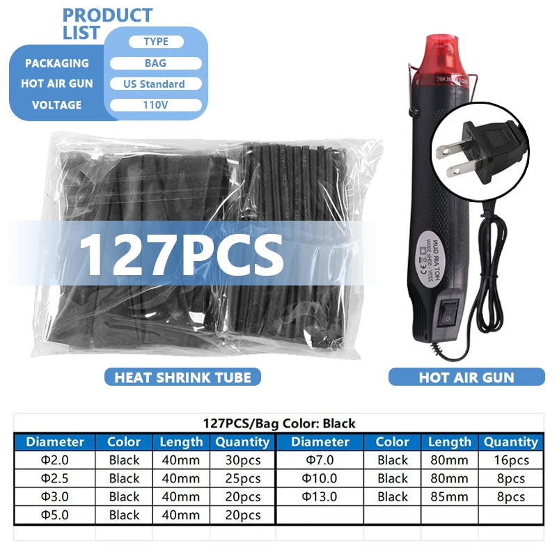 Heat Shrink Tubing Kit – Waterproof Electric Wire Insulation for Cable Repair