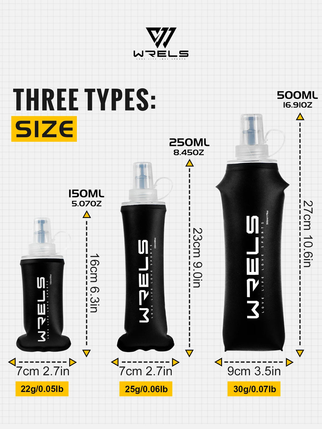 TPU Soft Water Bottle – Foldable BPA Free Hydration Flask for Running Hiking