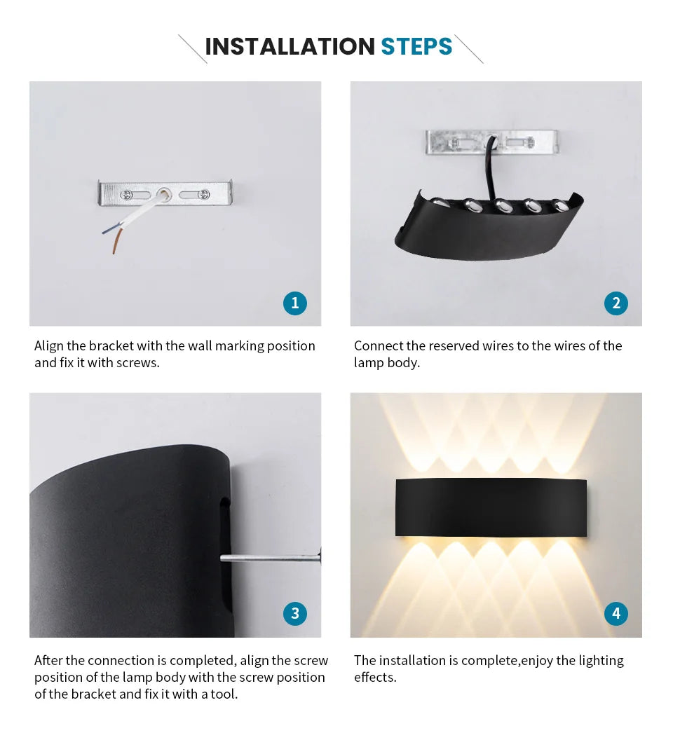 LED Wall Light – Waterproof High Brightness for Indoor Outdoor Decor