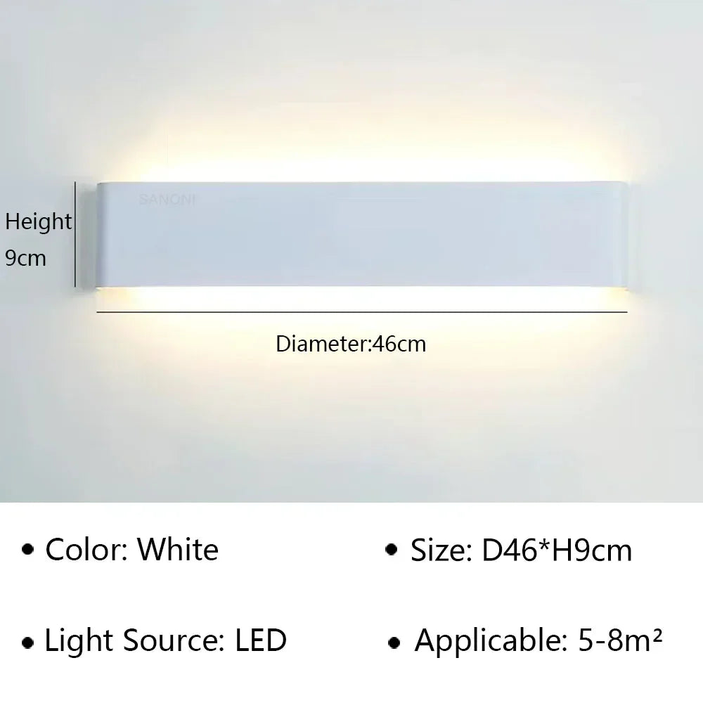 Modern LED Wall Sconce – Minimalist Indoor Lighting for Bedroom and Living Room