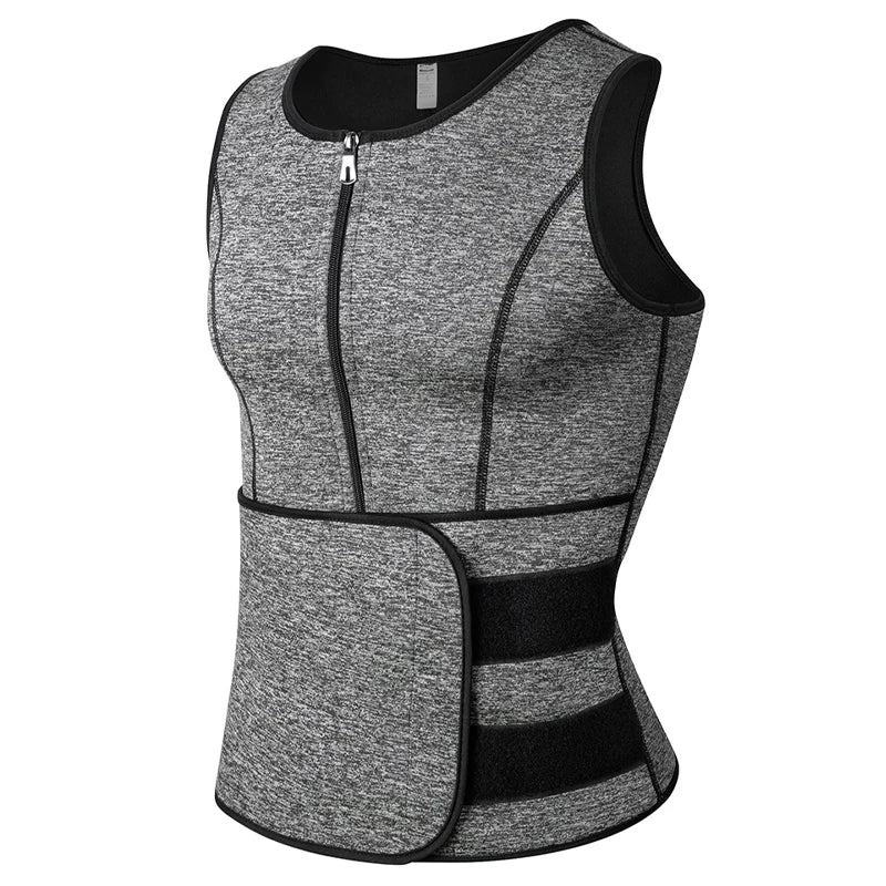 Men Sweat Sauna Vest – Neoprene Body Shaper for Gym Weight Loss