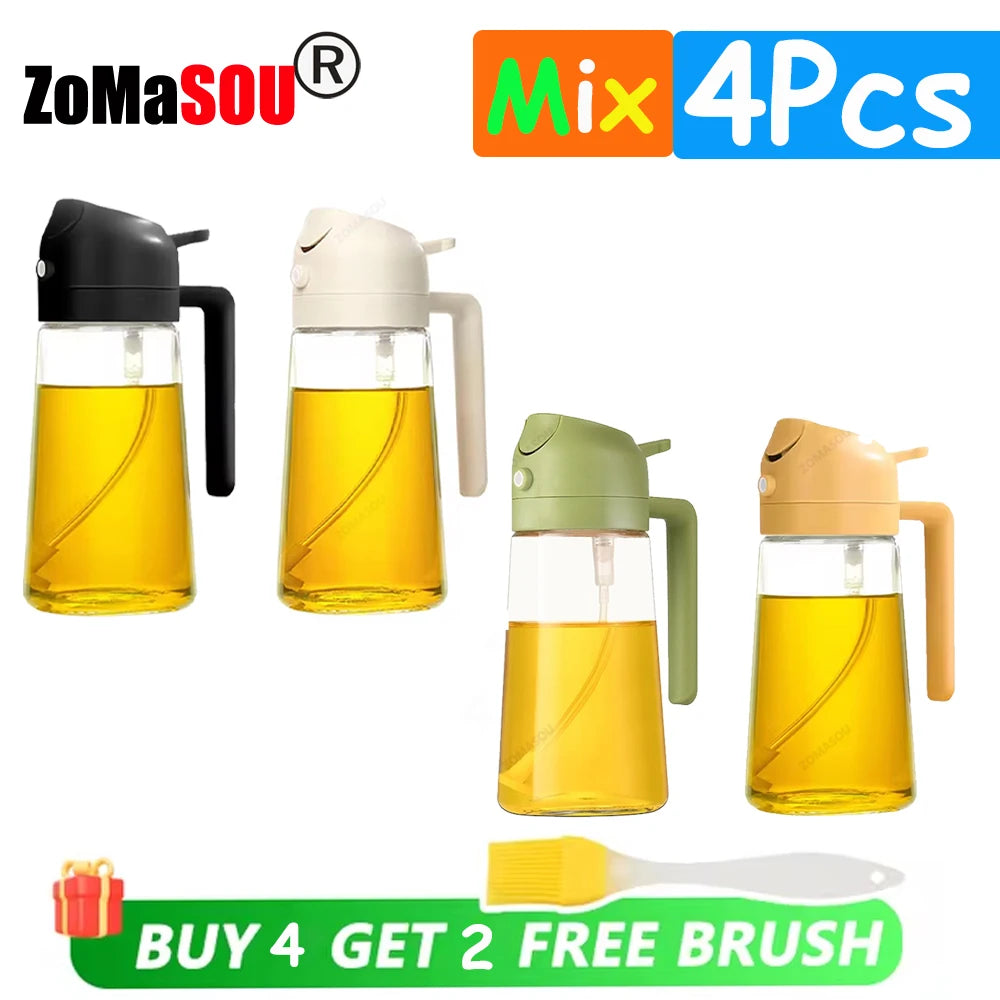 2-in-1 Oil Sprayer Dispenser – Plastic Kitchen Tool for BBQ and Cooking