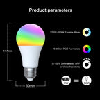 Smart LED Light Bulb – RGB Dimmable WiFi Lamp for Home Automation