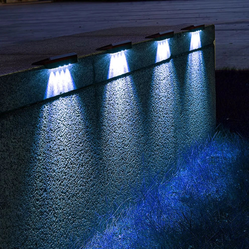 Solar LED Wall Lights – Waterproof Outdoor Lamps for Fence Deck Pathway