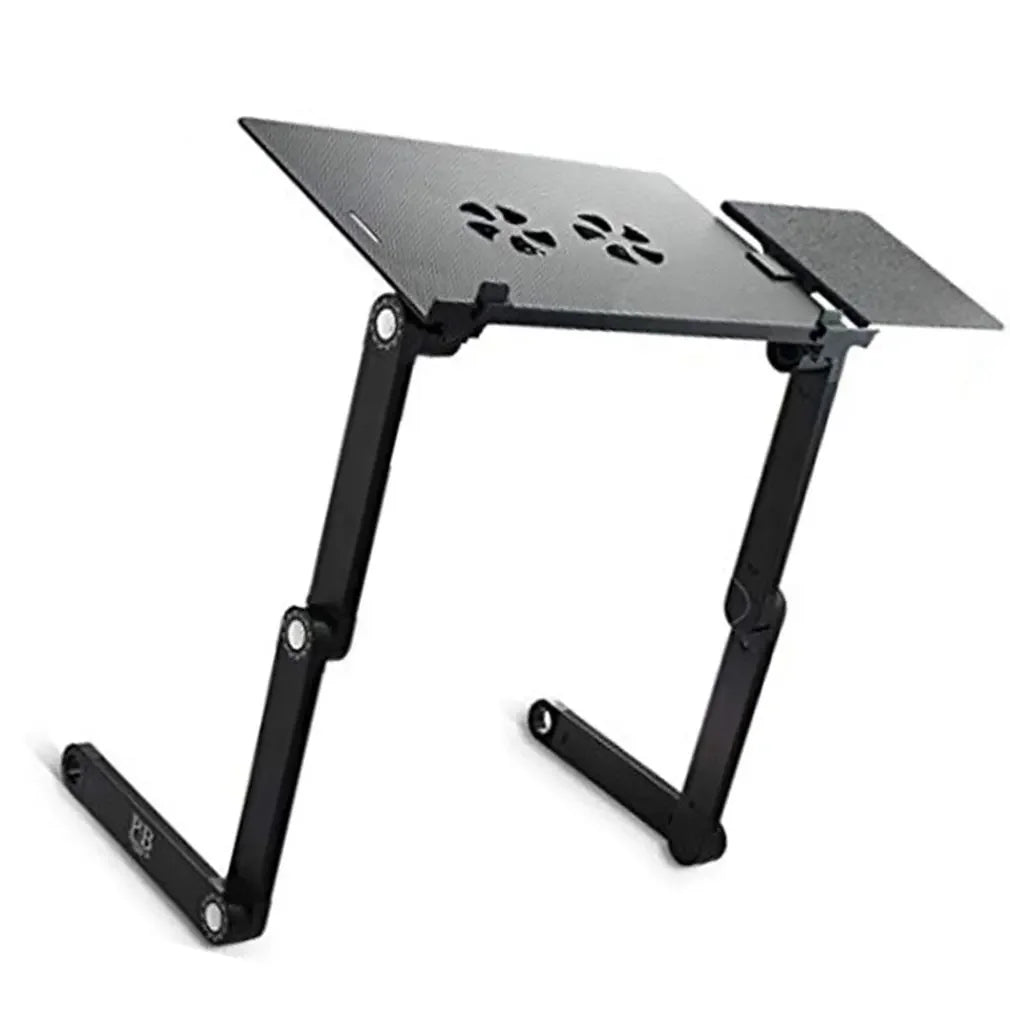 Aluminum Laptop Cooling Stand – Foldable Notebook Tray for Bed Office Desk