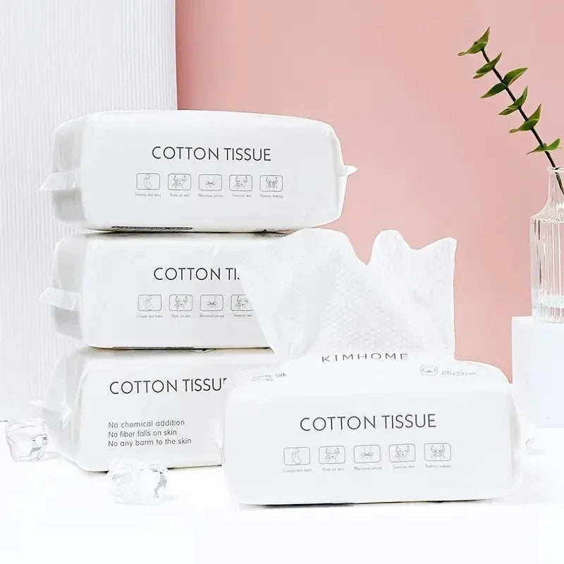 Soft Cotton Disposable Face Towels – Absorbent Rags for Skincare and Bathing