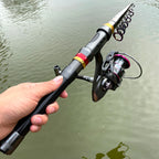 Telescopic Carbon Fiber Fishing Rod – Spinning Reel Combo for Outdoor Fishing