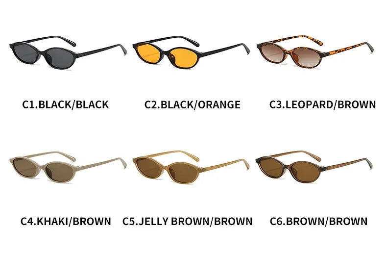 Oval Sunglasses – Small Retro Fashion Shades for Women and Men