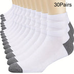 Color Block Boat Socks – Breathable Low Cut Ankle Socks for Men