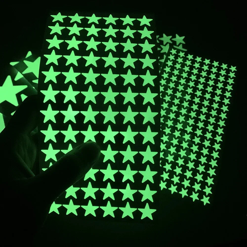 Glow in the Dark Wall Decals – Luminous Dots and Stars for Kids Bedroom Decor