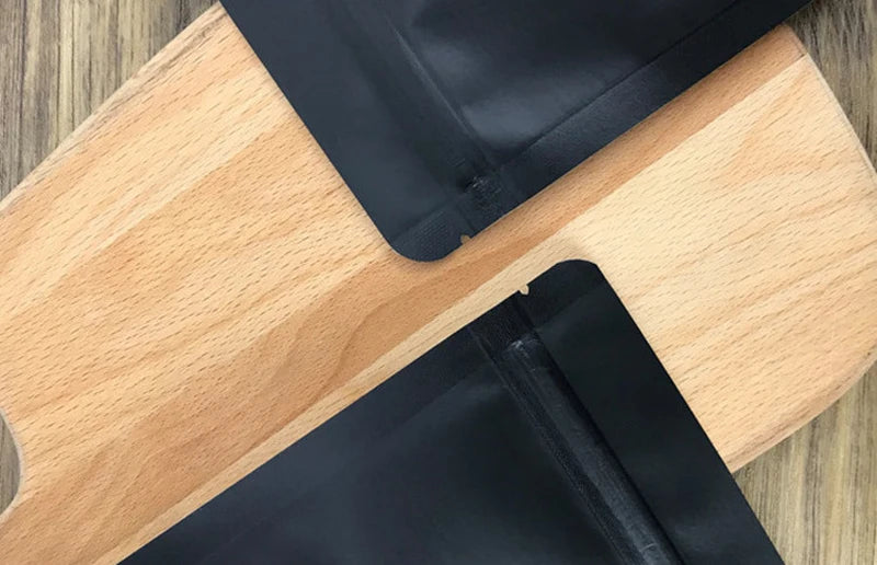 Kraft Paper Stand Up Pouches – Resealable Window Bags for Food Storage