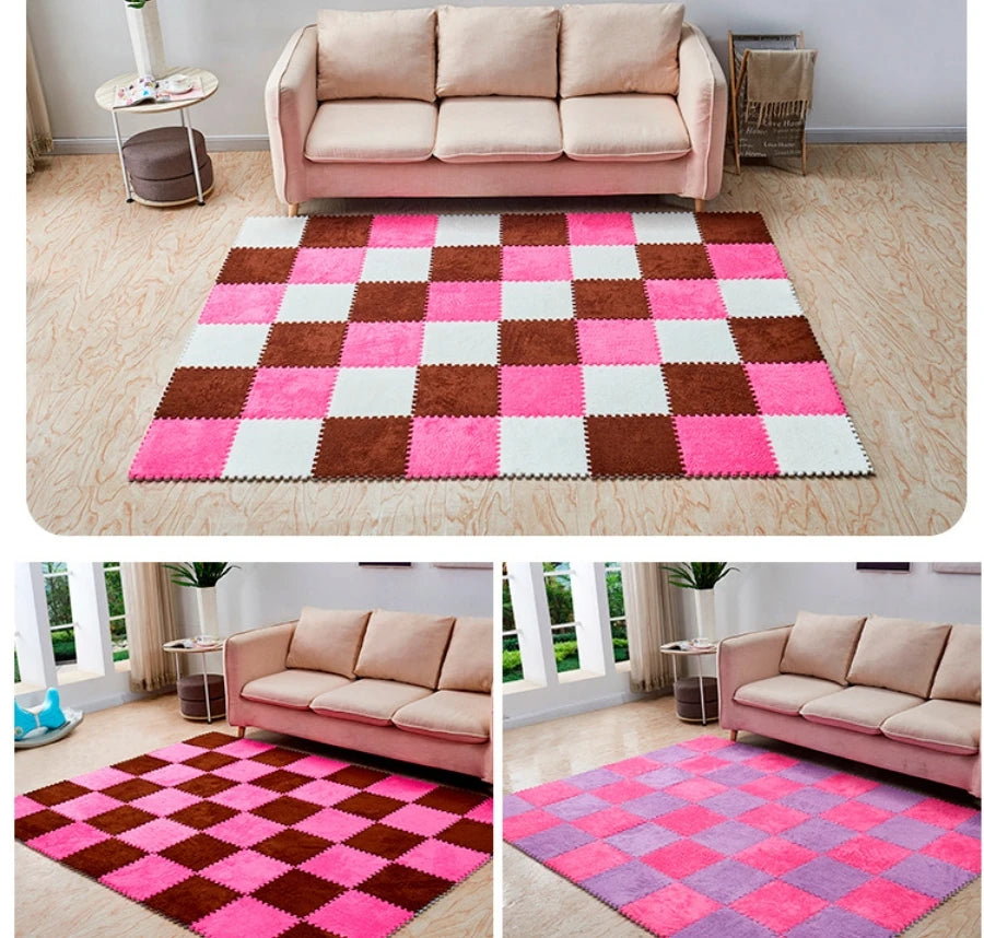 Soft Foam Patchwork Play Mats – Interlocking Carpet Tiles for Kids Rooms
