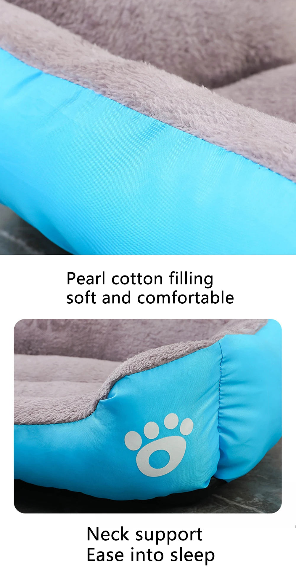 Soft Square Dog Bed – Warm Washable Cushion for Medium to Large Dogs
