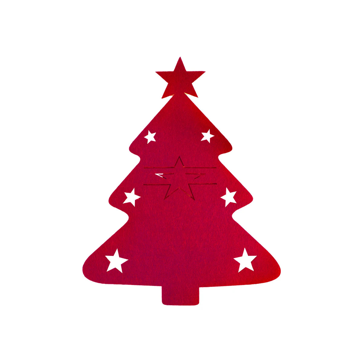 Christmas Tree Cutlery Holders – Festive Felt Tableware Decor for Holiday Dining