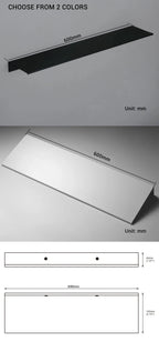 Aluminum Floating Wall Shelves – Modern Metal Storage for Home Decor