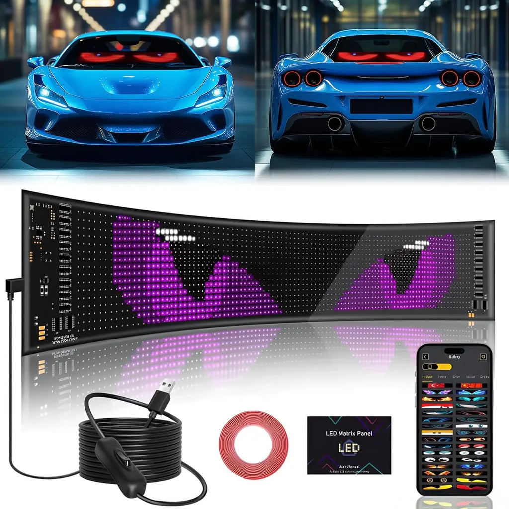 Flexible LED Matrix Panel – RGB Bluetooth App Control for Shop Signage