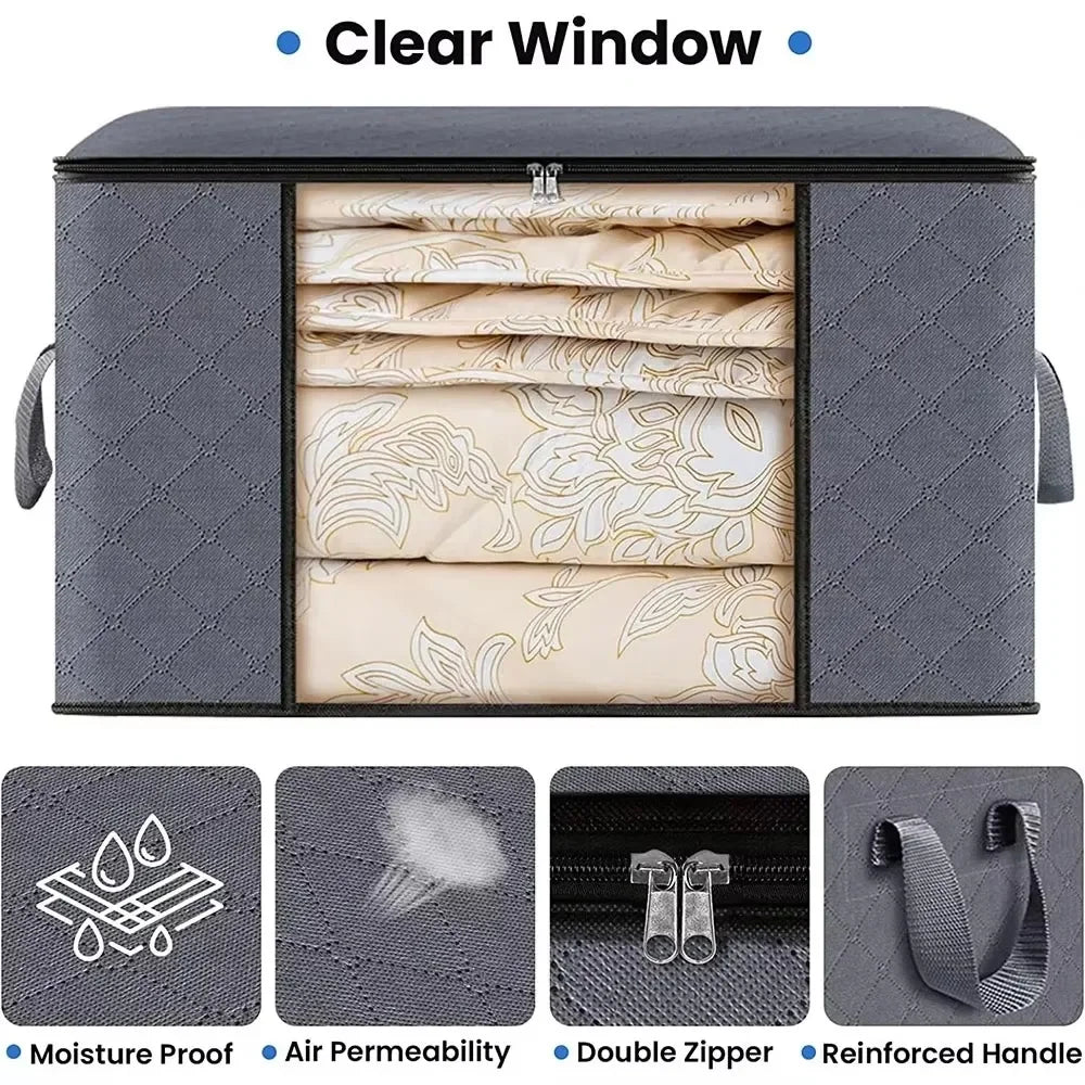 Foldable Clothes Storage Bag – Large Capacity Container for Closet Organization