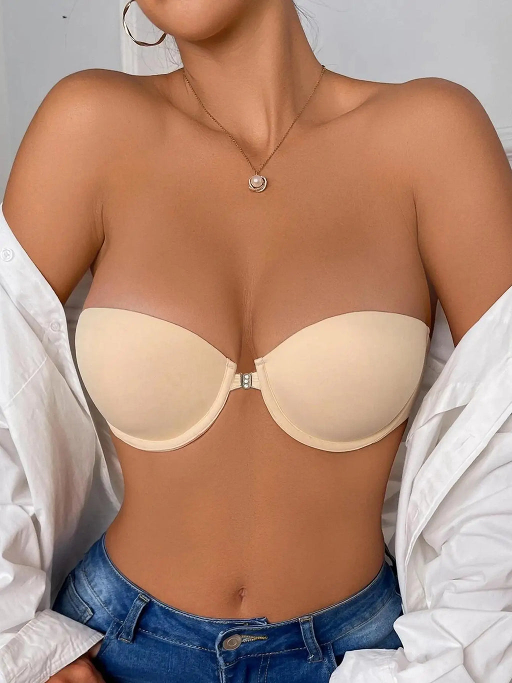 Front Closure Demi Bra – Invisible T-Shirt Lingerie for Women