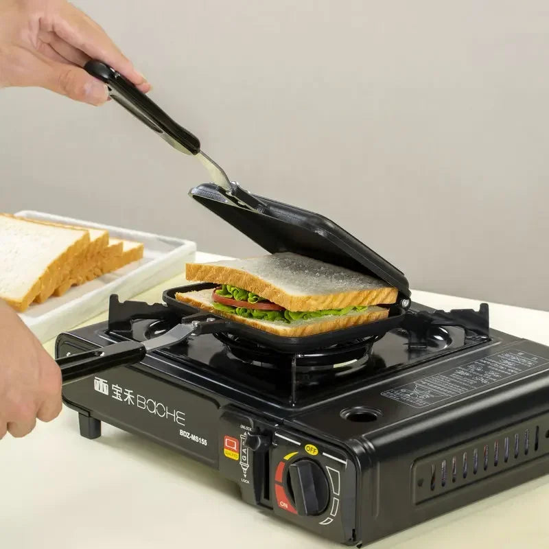 Non-Stick Aluminum Sandwich Pan – Detachable Double-Sided Grill for Breakfast