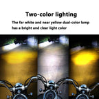 Dual Color LED Spotlights – Hi/Low Beam Fog Lamps for Motorcycles and SUVs