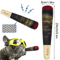 Interactive Cigar Squeaky Toy – Durable Plush for Small Puppy Teeth